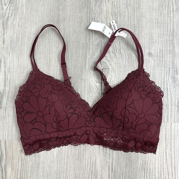 Aerie Real Happy Wireless Lightly Lined Candy Lace Bra NWT Size 32C - Picture 1 of 6